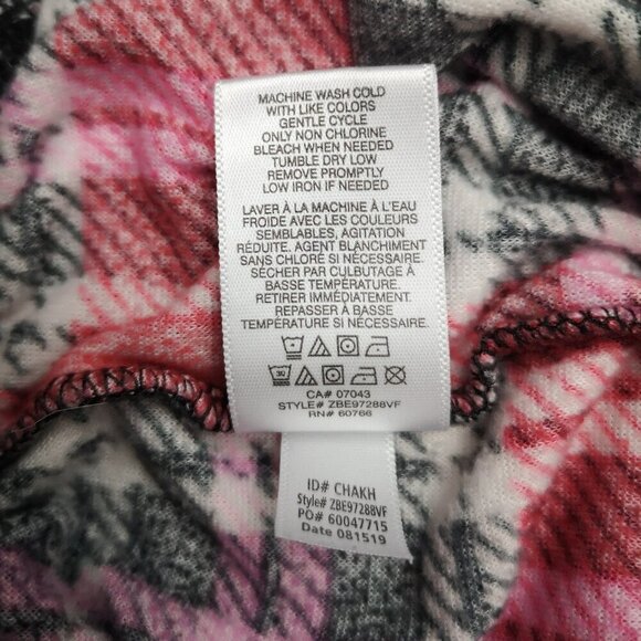 Betsey Johnson Ladies Size Small Black, White, Red, & Pink Plaid 2 Piece PJ Set - Picture 10 of 14